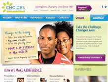 Tablet Screenshot of choicespregnancypartners.org